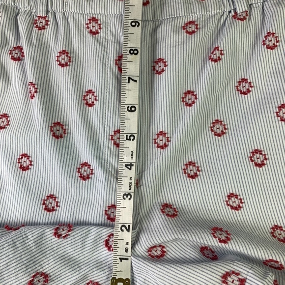 LOFT Womens Shorts Large Lined Embroidered Sun Dot Flat Front Casual Cotton - Picture 8 of 12